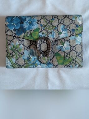 Authentic Gucci Blooms Dionysus GG Supreme Crossbody With Removable Chain Strap